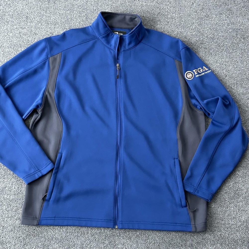 Page‎ & Tuttle Jacket Mens XL Blue Softshell Full Zip Golf PGA Minnesota Section
